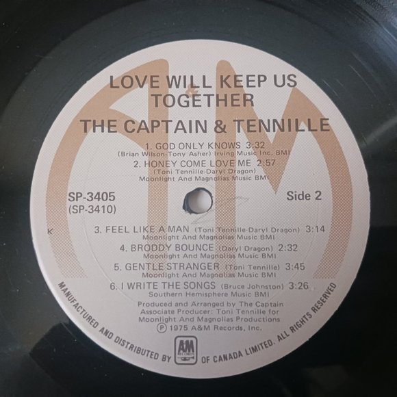 The Captain & Tennille Love Will Keep Us Together vinyl record, 1975 original - Picture 10 of 10